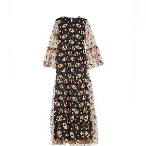 Floral Maxi Dress with Bell Sleeves